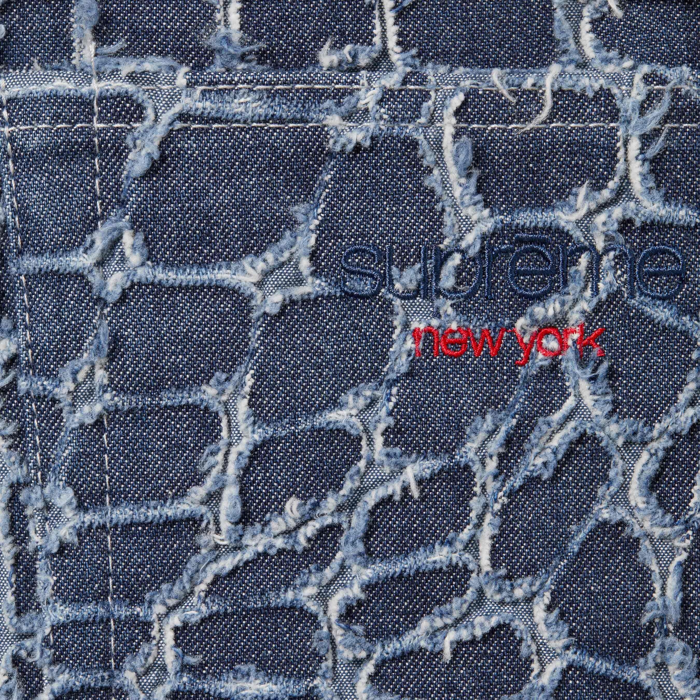 Frayed Croc Baggy Denim Short view 7